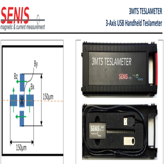 3MTS_ 3-Axis USB Handheld Teslameter
